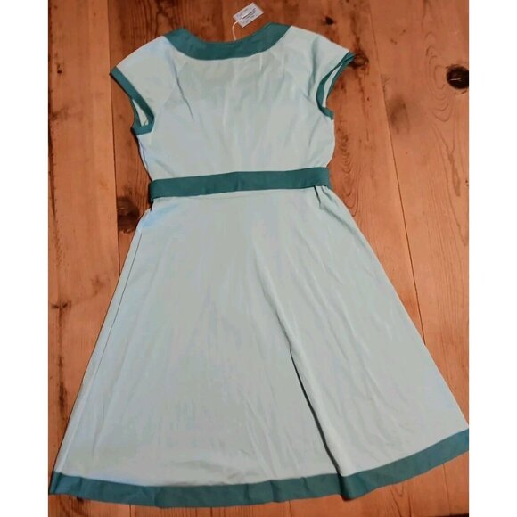 Vintage Shadowline Nightgown Womens M Green Nylon House Dress Sash Still NWT - Picture 7 of 7